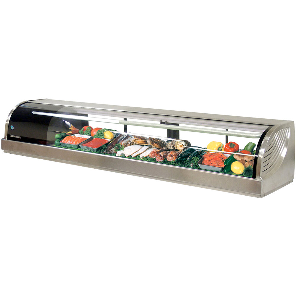 Hoshizaki HNC210BALS Curved Glass Refrigerated Sushi Display Case 83