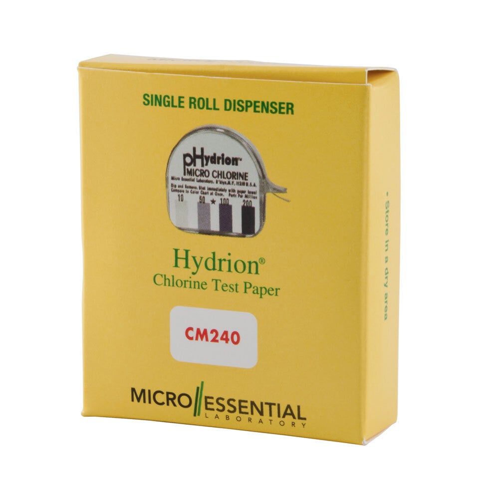 Hydrion CM240 Chlorine Test Paper Dispenser 10200ppm