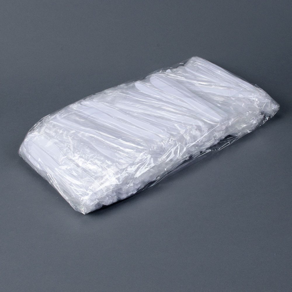 Visions Individually Wrapped Heavy Weight White Plastic Knife 1000 / Case