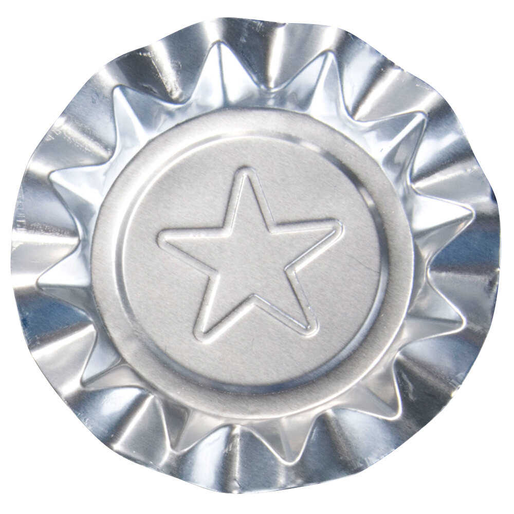 Disposable Aluminum Foil Ash Tray with Silver Star Design 250 / Pack