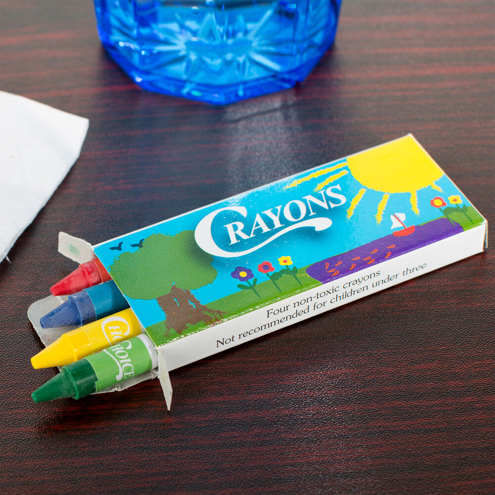 Choice 4 Pack Kids Restaurant Crayons 100/Box