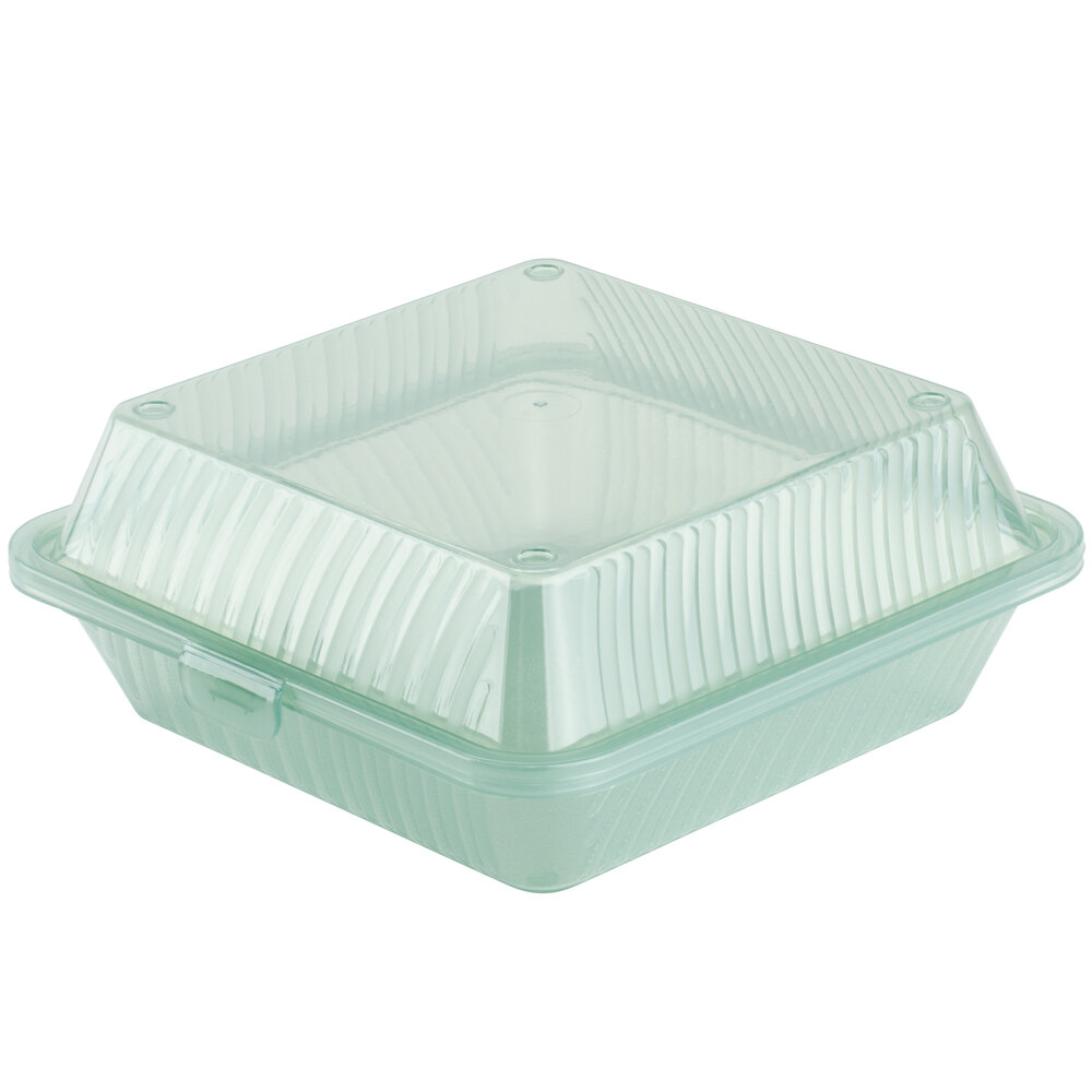 GET EC10 9" x 9" x 3 1/2" Jade Green Reusable EcoTakeouts Container