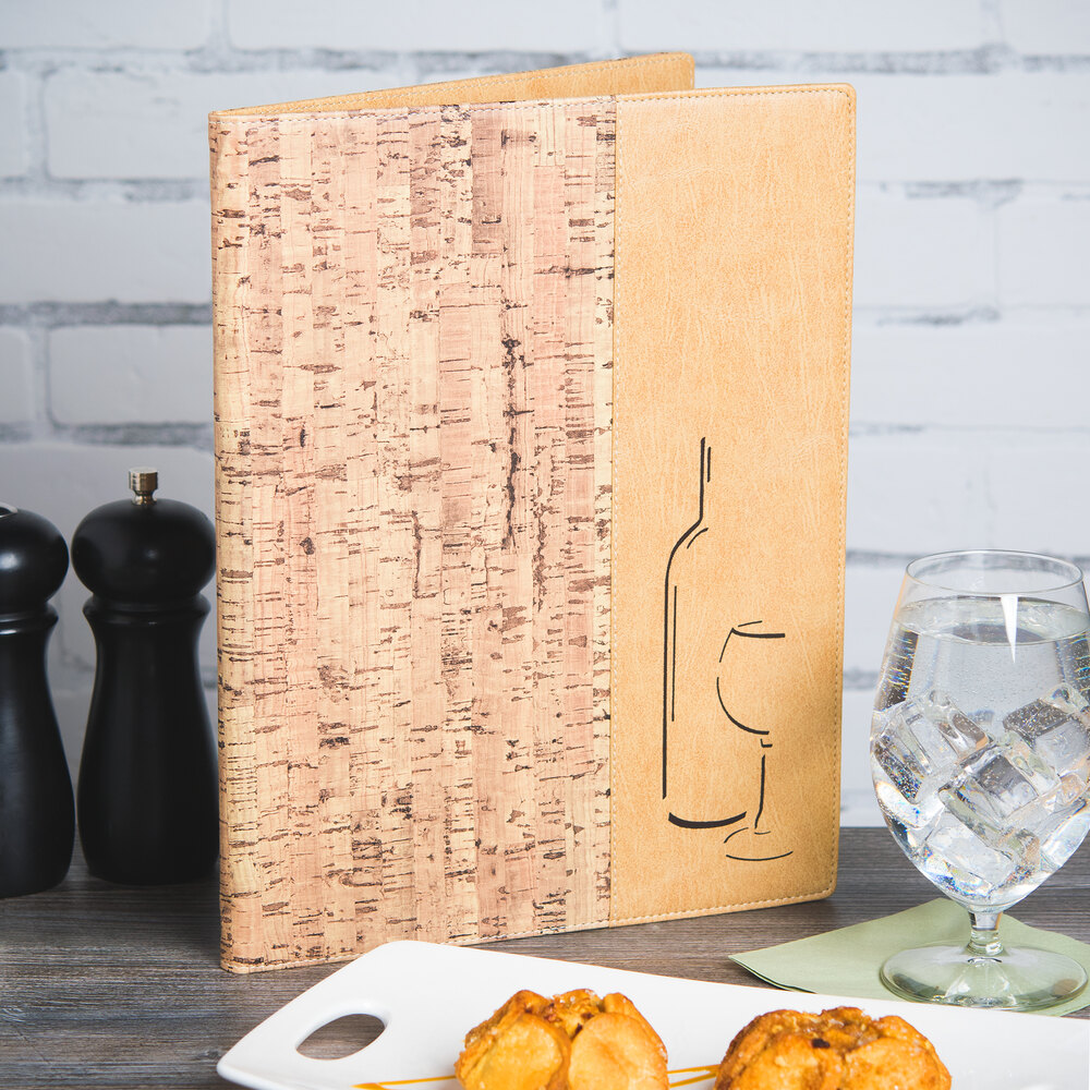 American Metalcraft Securit MCDRLSCORK Designer Cork Menu Holder