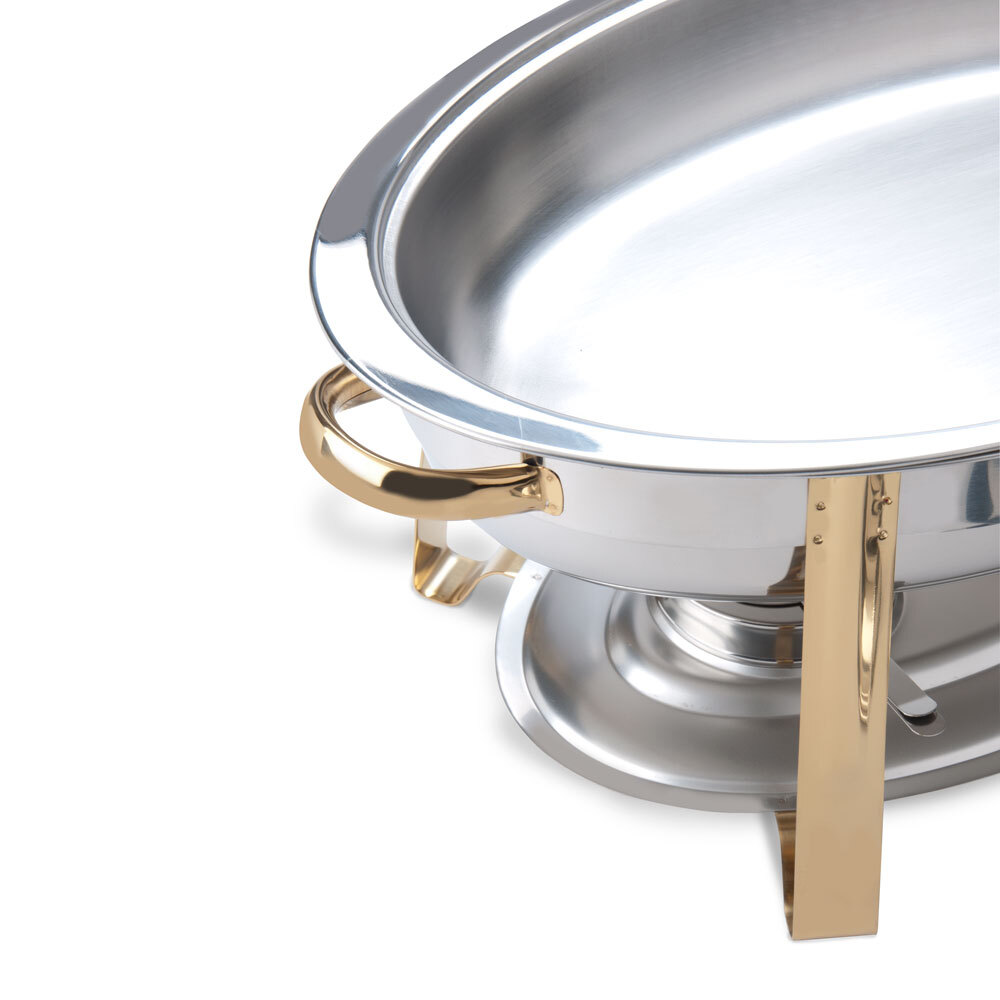 6 Quart Chafing Dish 6 Qt. Chafing Dish with Gold Accent