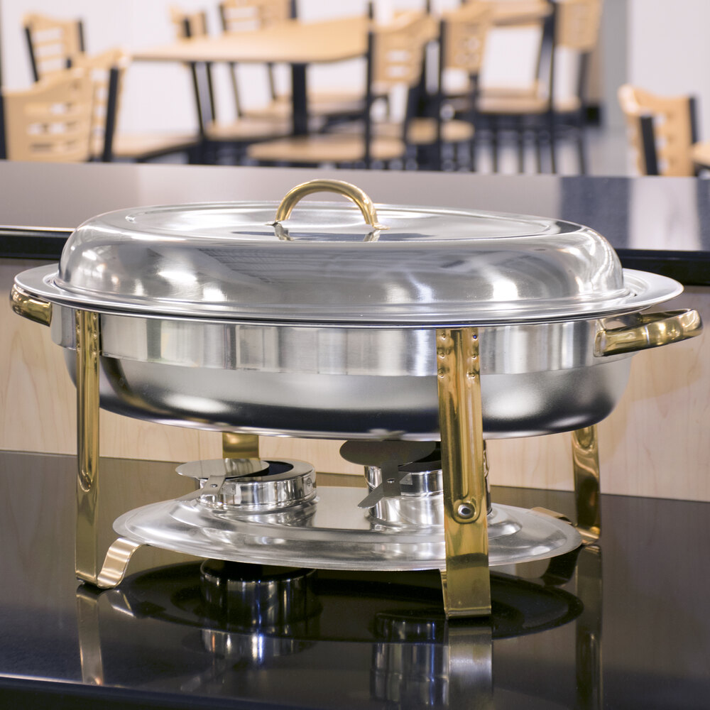 6 Quart Chafing Dish 6 Qt. Chafing Dish with Gold Accent