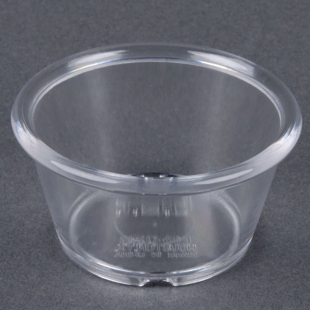 GET ER025CL 2.5 oz. Clear Smooth Plastic Ramekin 12/Pack