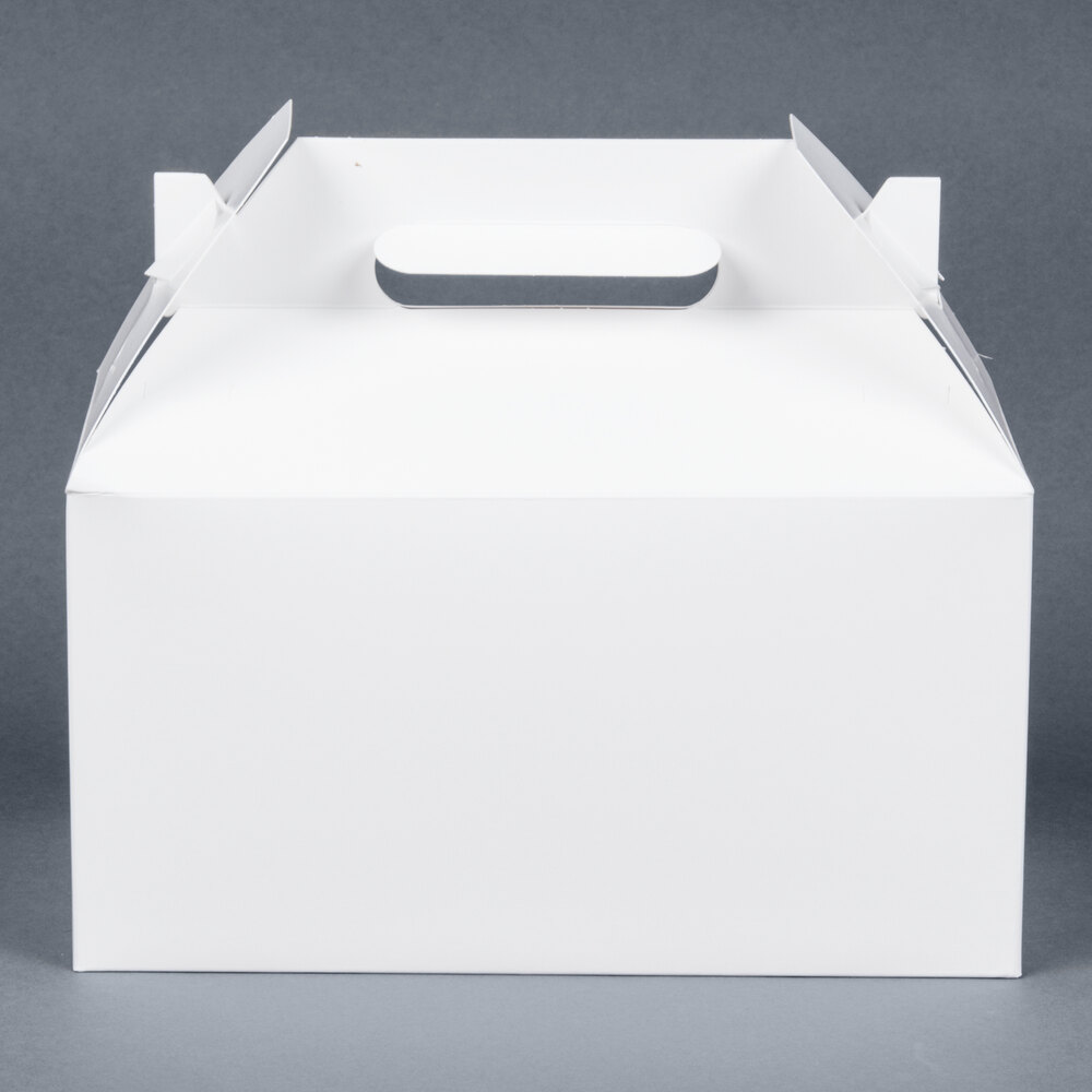 9 1/2" x 5" x 8" White Barn Take Out Lunch Box / Chicken Box 125/Case