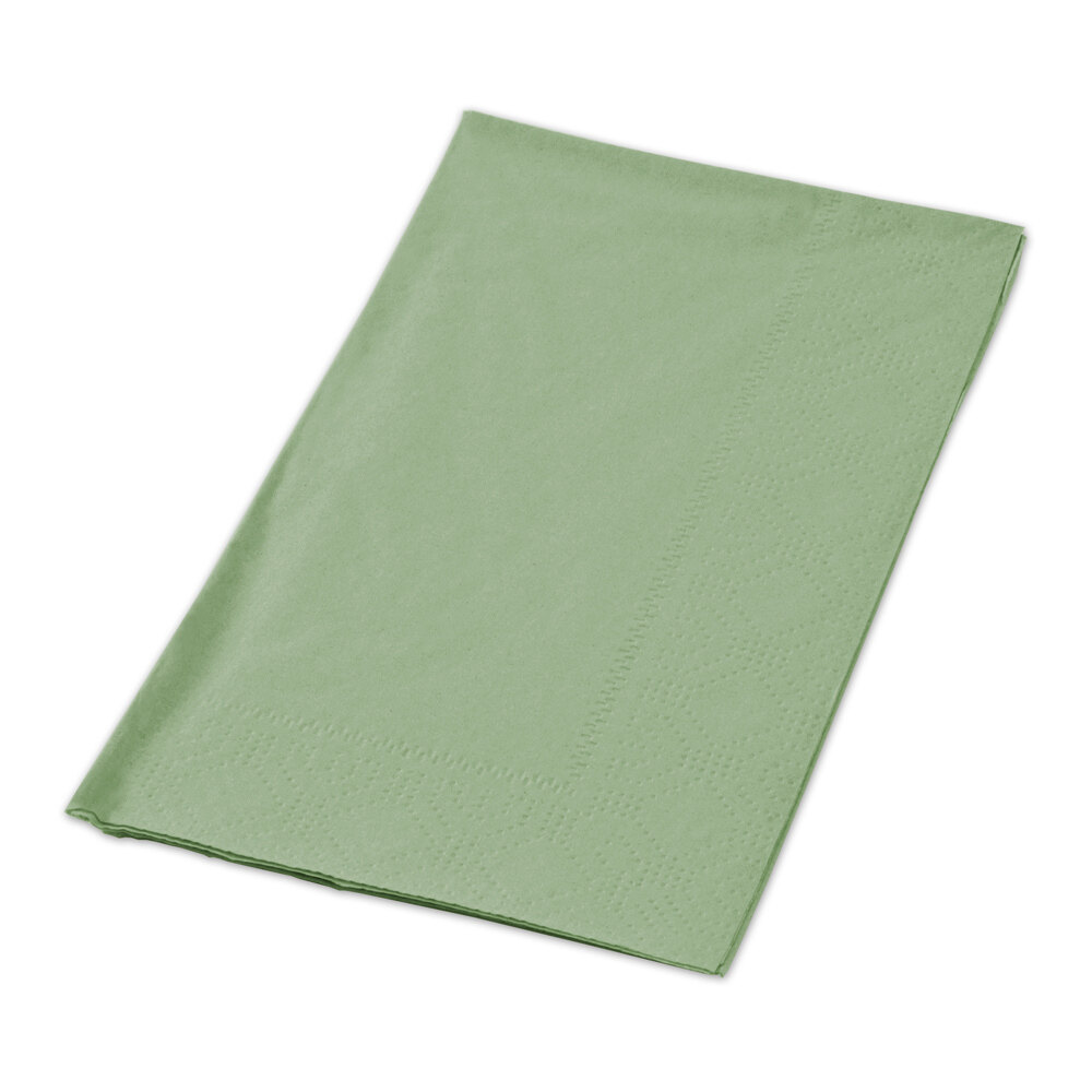 Hoffmaster 180546 Soft Sage 15" x 17" Paper Dinner Napkins 2Ply 125