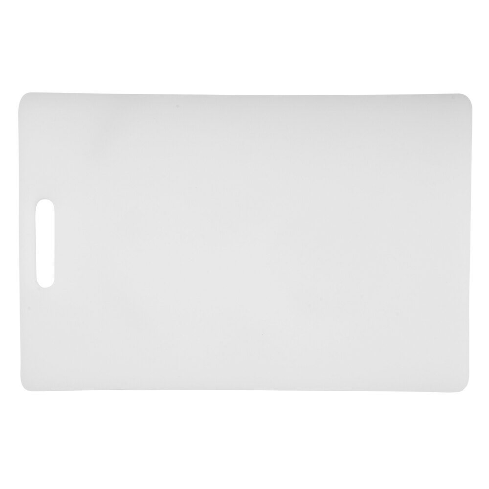 12" x 18" x 1/2" White Poly Cutting Board