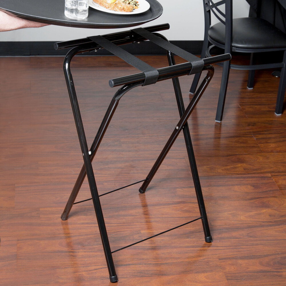 Carlisle C362503 31 1/2" Folding Black Metal Tray Stand