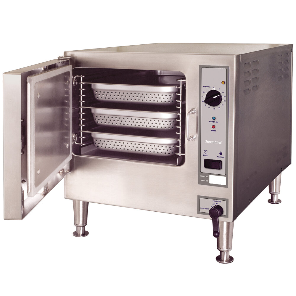 Cleveland 22CET3.1 SteamChef 3 Pan Electric Countertop Steamer 12 kW