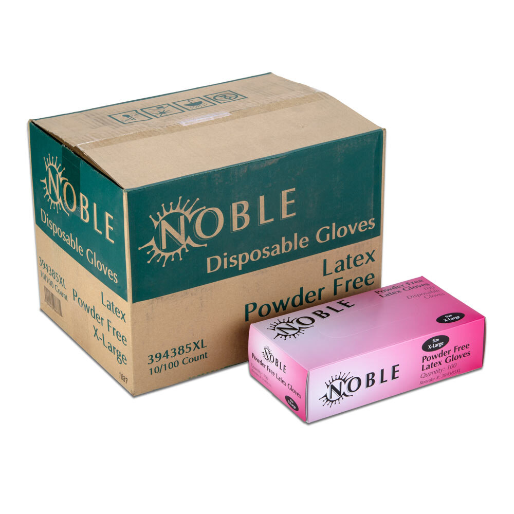 Noble Products ExtraLarge Powder Free Disposable Latex Gloves for