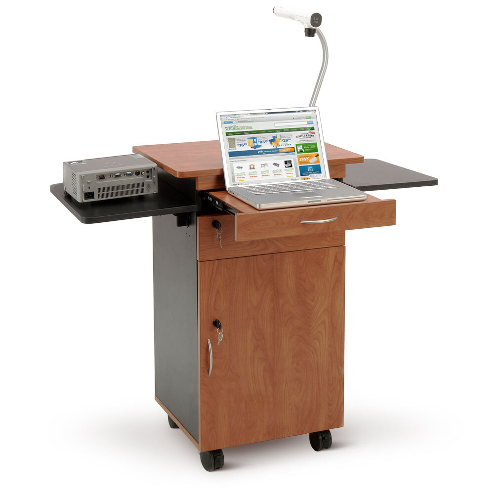 Oklahoma Sound MMC Multimedia Cart Cherry / Black Finish