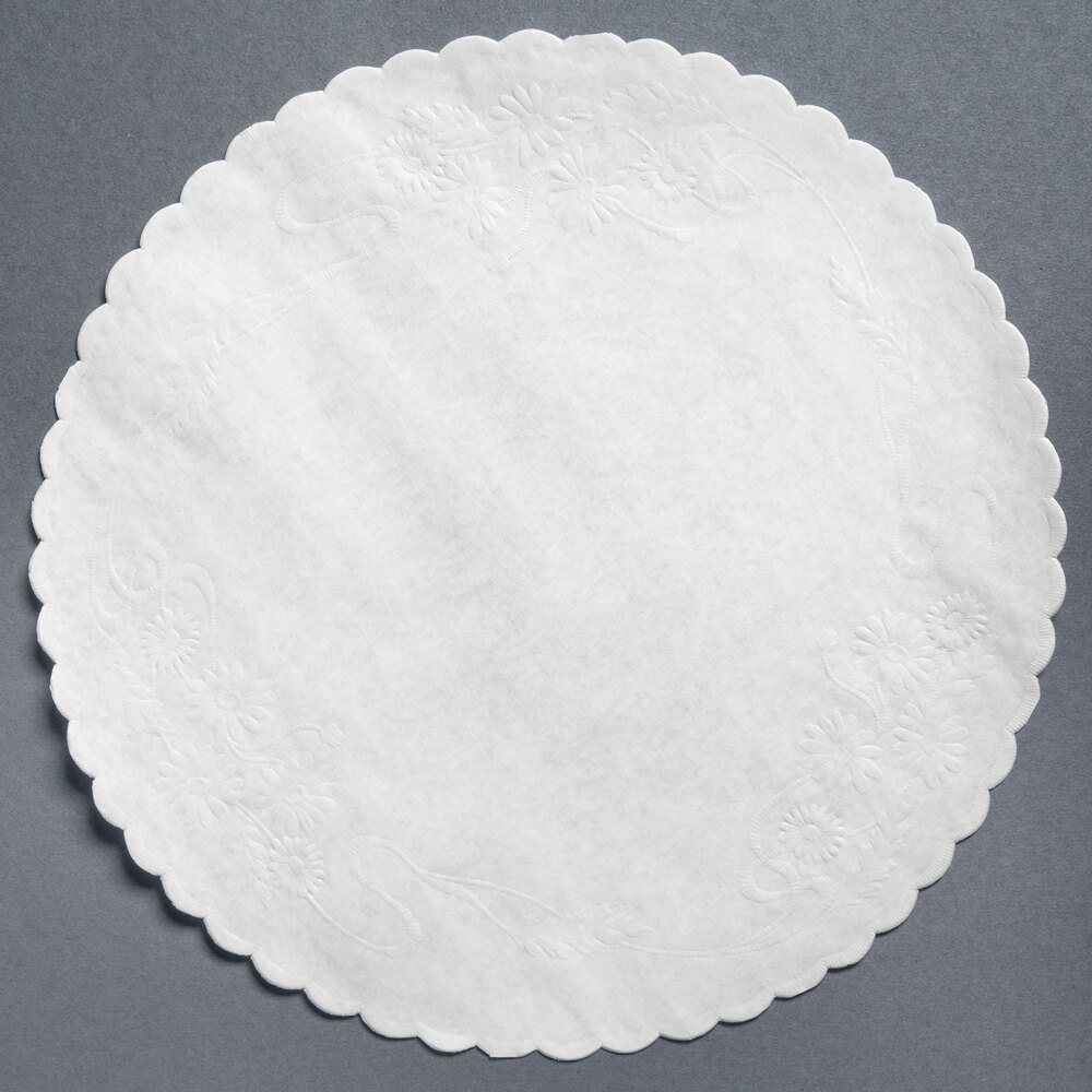 10" Floral Linen Paper Doilies 500/Pack