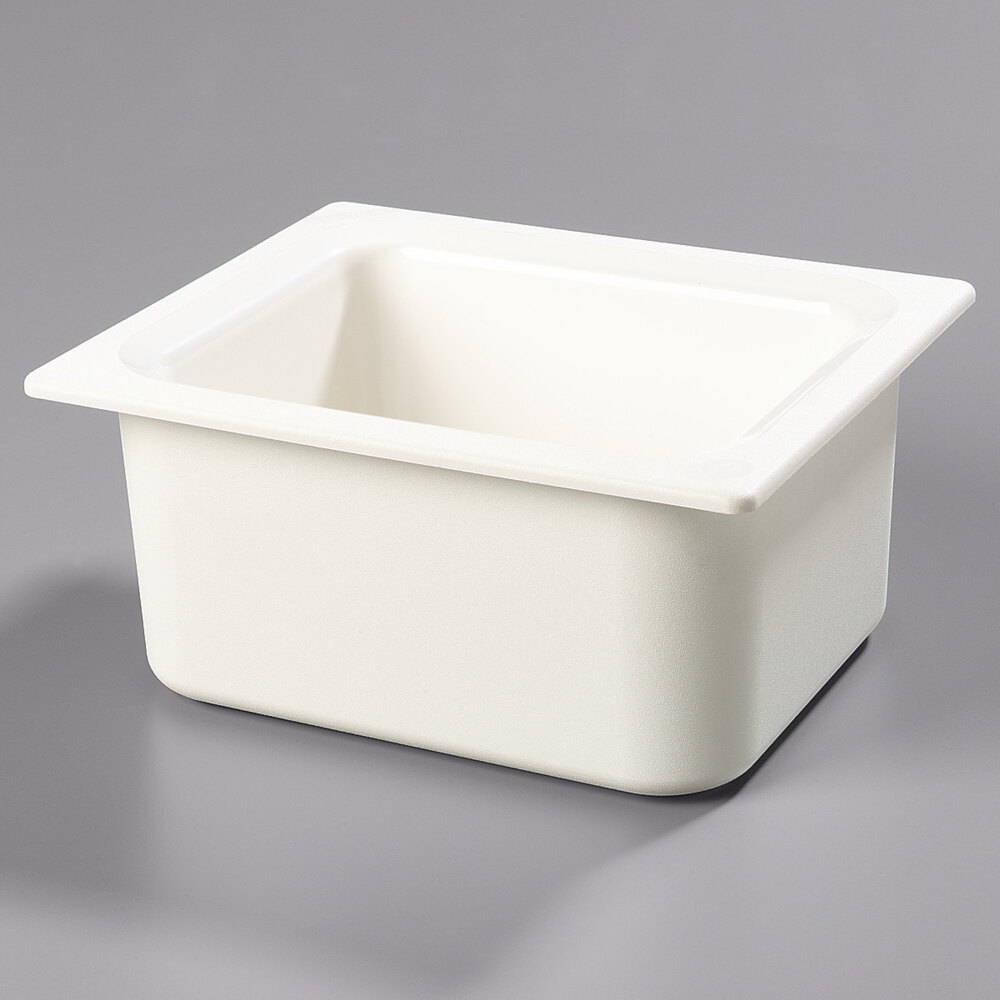 Carlisle CM110102 Coldmaster 1/2 Size White Cold Food Pan 6" Deep