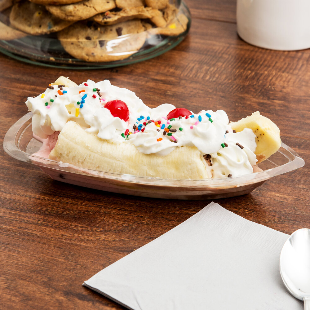 8 oz. Clear Plastic Banana Split Boat 125 / Pack