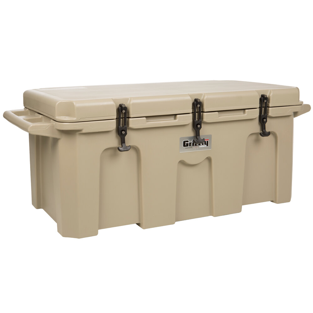 Tan 150 Qt. Extreme Outdoor Grizzly Merchandiser / Cooler