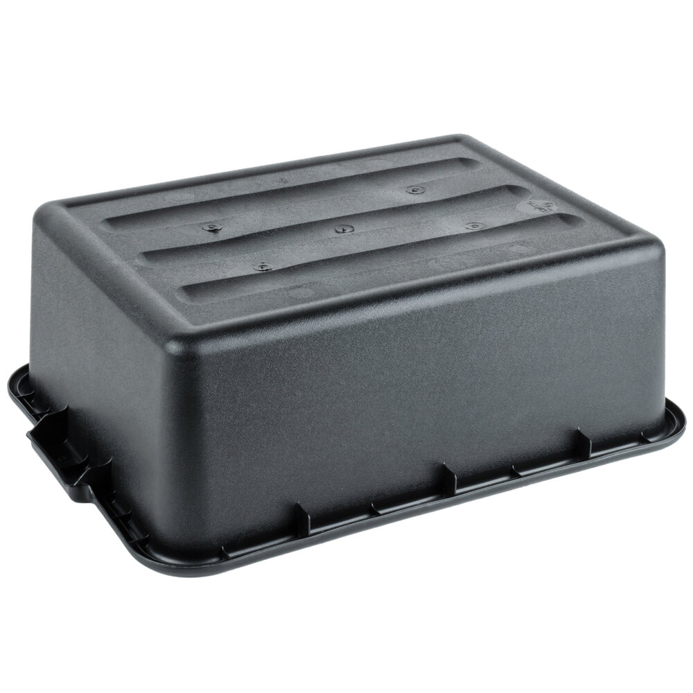 20" x 15" x 7" Black Polypropylene Bus Tub, Bus Box