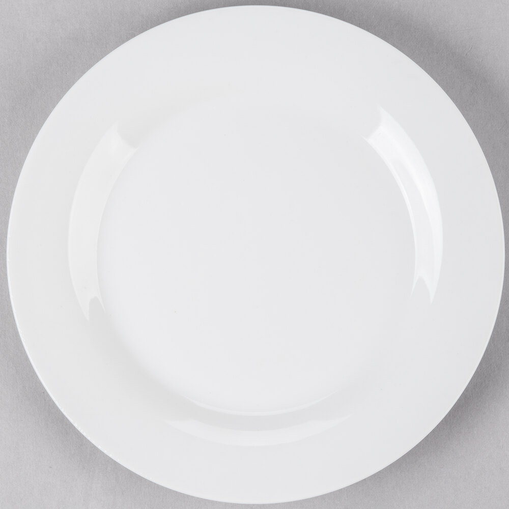 10 Strawberry Street CATERING12(SALAD) 7 1/2" White Round Porcelain Salad / Dessert Plates 12