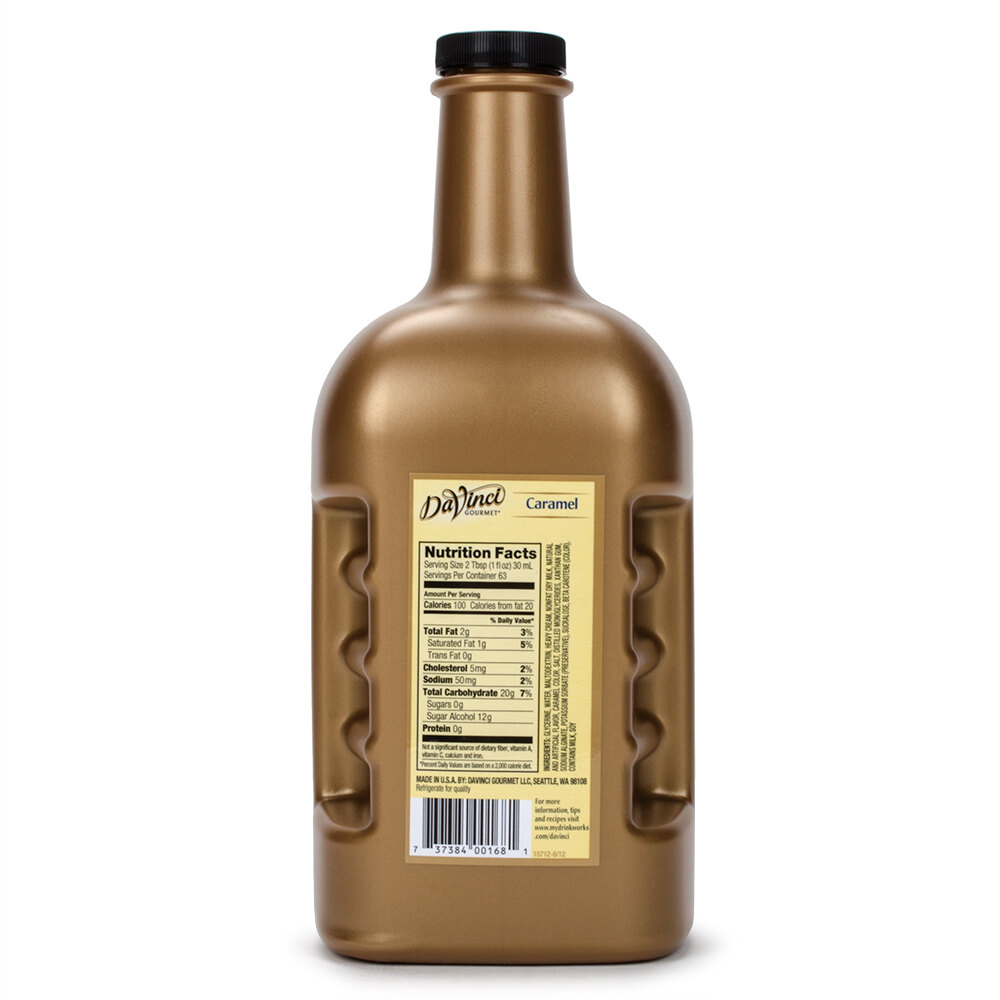 1/2 Gallon Davinci Sugar Free Caramel Flavoring Sauce