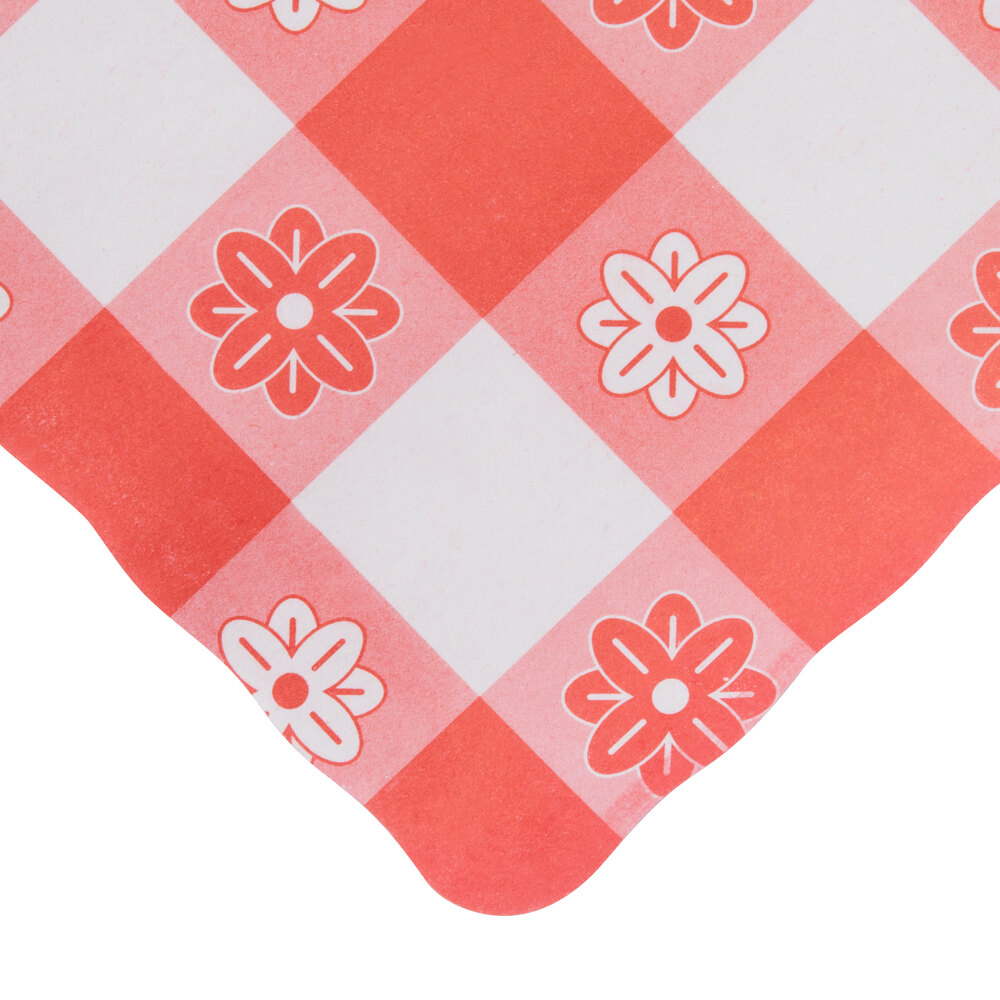 10" x 14" Red Gingham Colored Paper Placemat 1000/Case