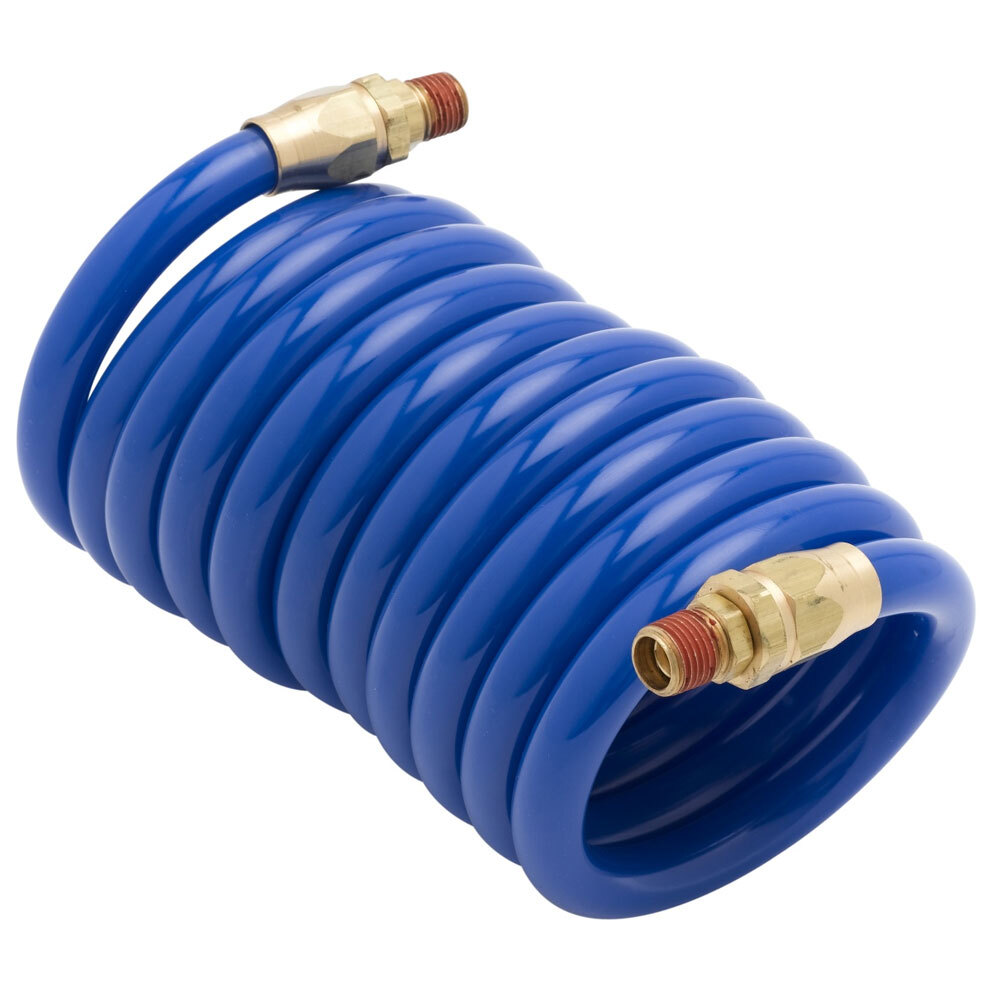 T&S 01353945 9' Blue Coiled Hose for Pet Grooming Faucet