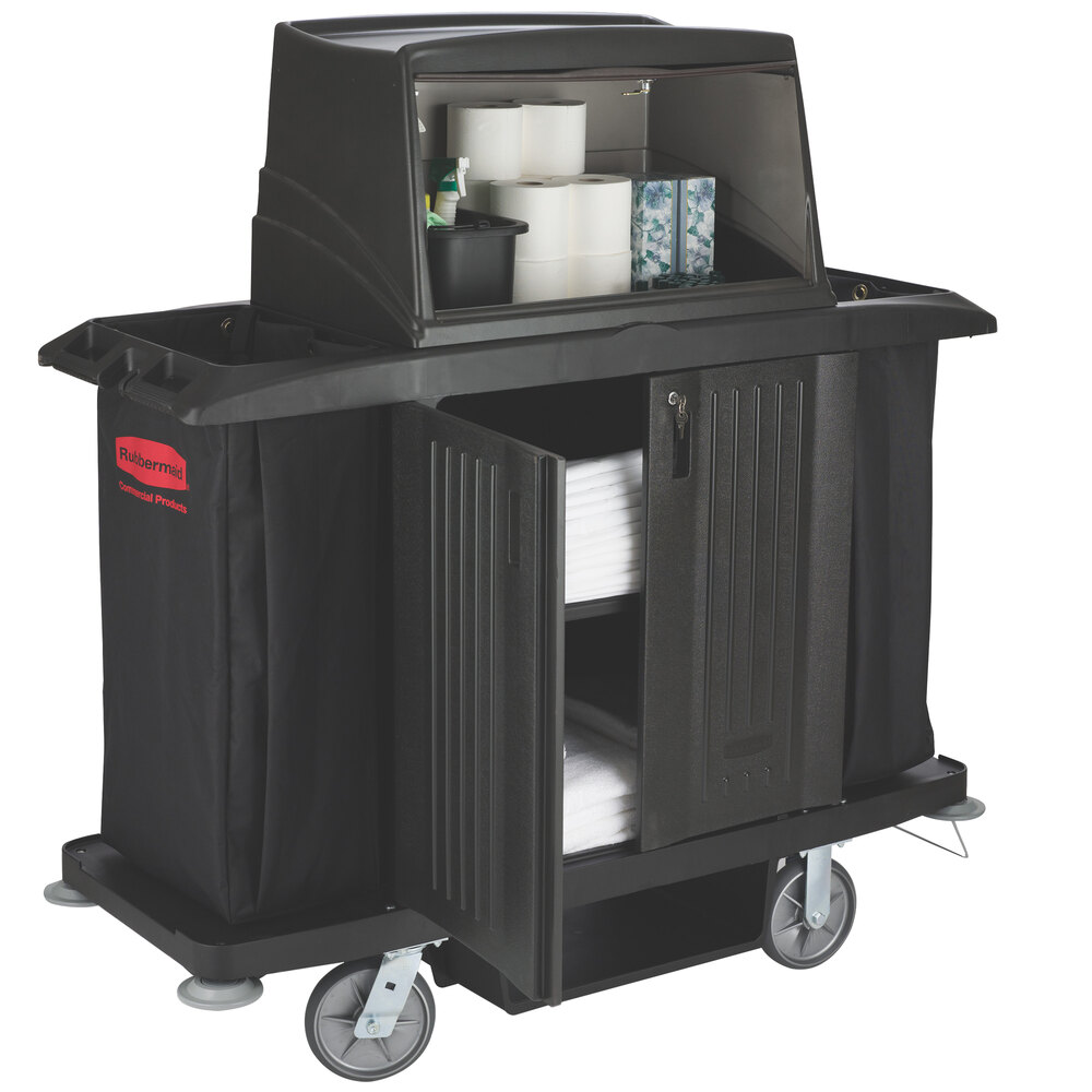Rubbermaid 9T19 Classic Full Size Housekeeping Cart with Doors