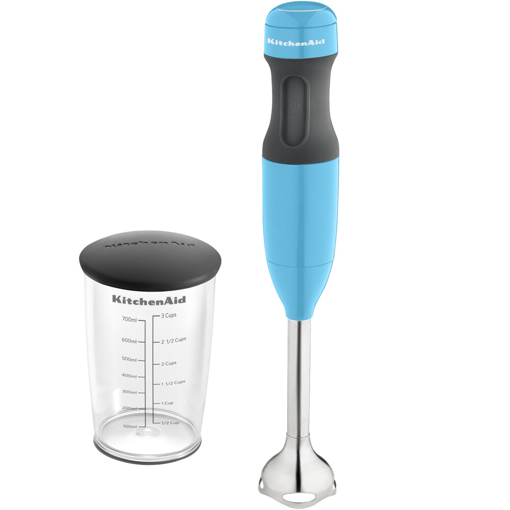 KitchenAid KHB1231CL Crystal Blue 2 Speed Hand Blender with 8" Shaft