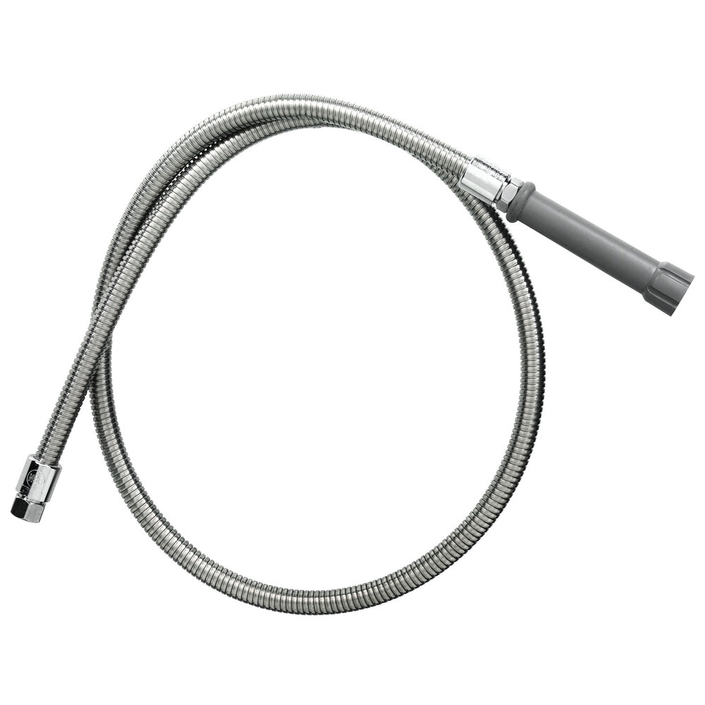 T&S B0044H 44" Stainless Steel Flex Hose with Gray Handle and