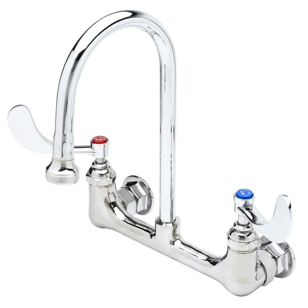 T&S B0357 Wall Mount Mixing Faucet with 8" Adjustable Centers, 8