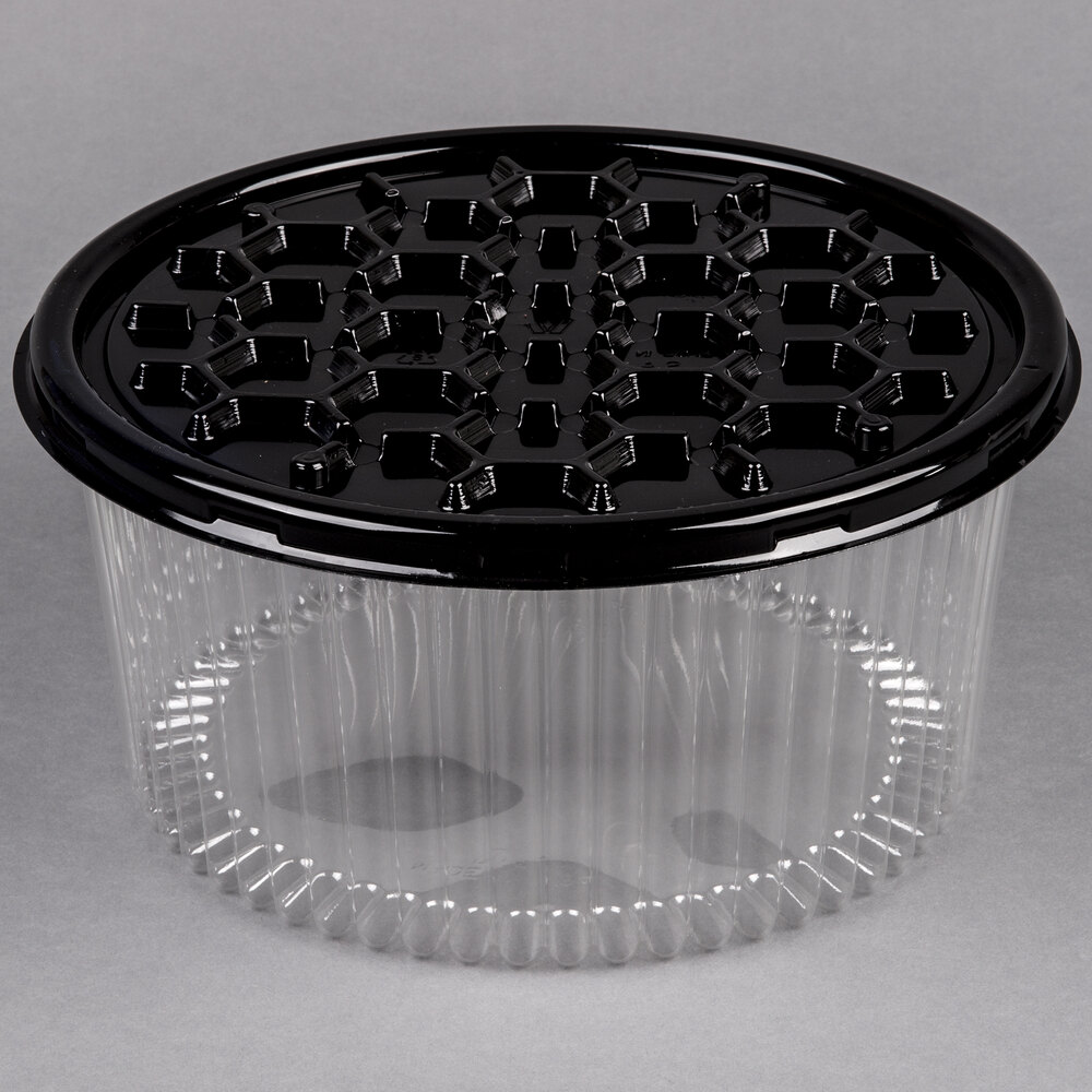 D&W Fine Pack G271 9" 23 Layer Cake Display Container with Clear Dome