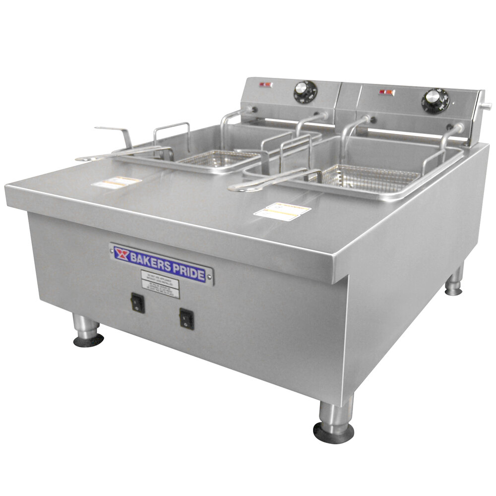 Bakers Pride HDEF30T 30 lb. Electric Commercial Countertop Fryer 240V