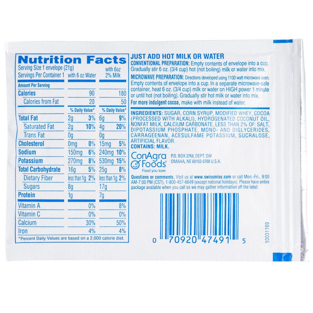 Swiss Miss Hot Chocolate Mix 50 Packets Per Box