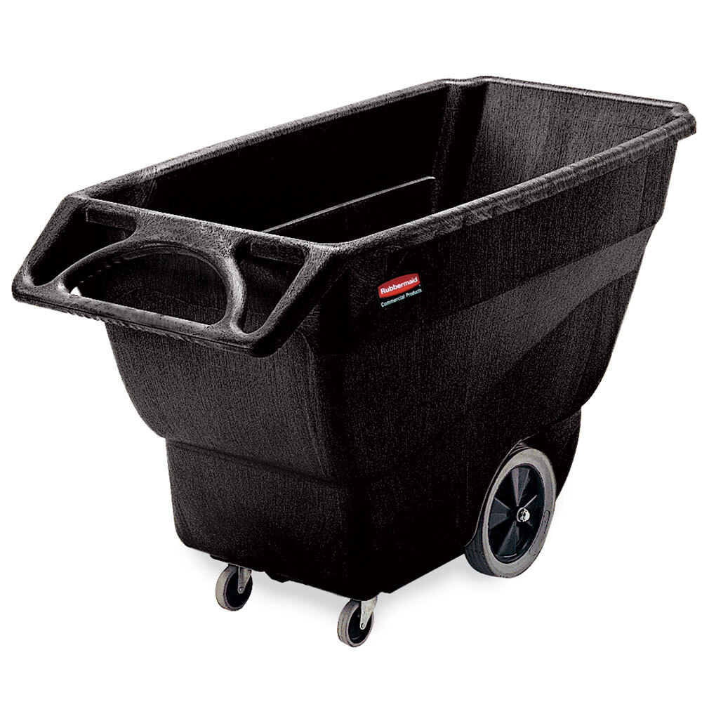 Rubbermaid FG101100BLA Black 0.75 Cubic Yard Tilt Truck (600 lbs)