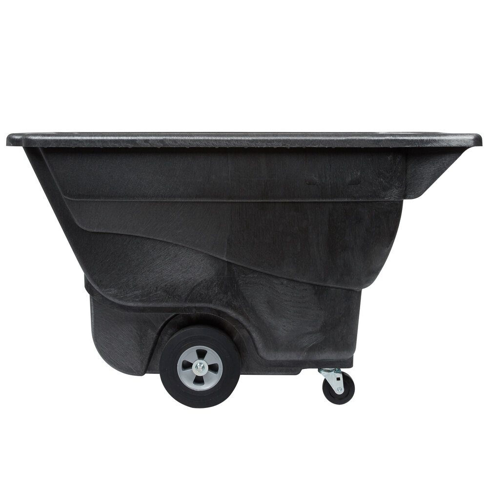 Rubbermaid FG9T1400BLA Black 0.5 Cubic Yard Tilt Truck (850 lb.)