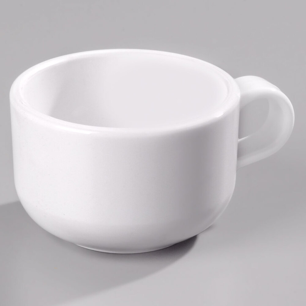 Carlisle 741002 White 10 oz. Polycarbonate Jumbo Soup Mug 24/Case
