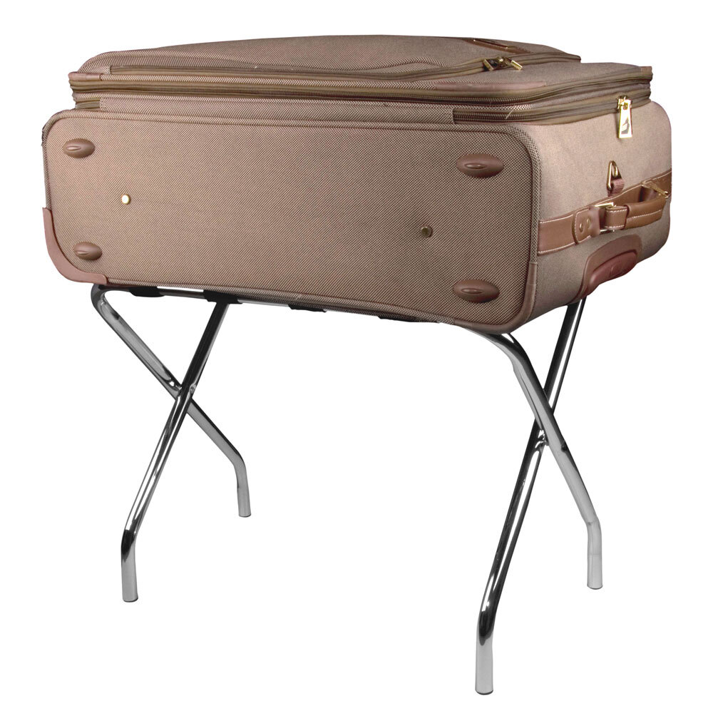 Folding Chrome Luggage Rack with Guard