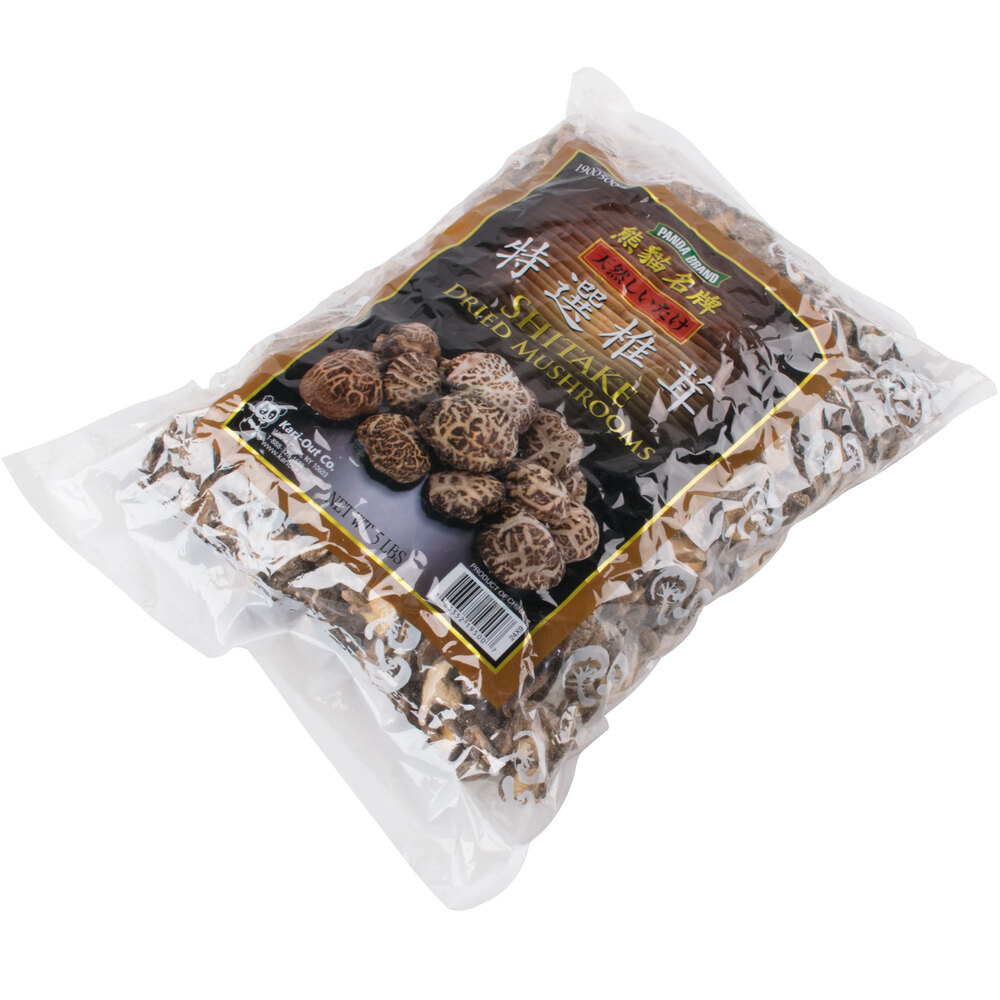 Panda Dried Shitake Mushrooms 5 lb. Bag