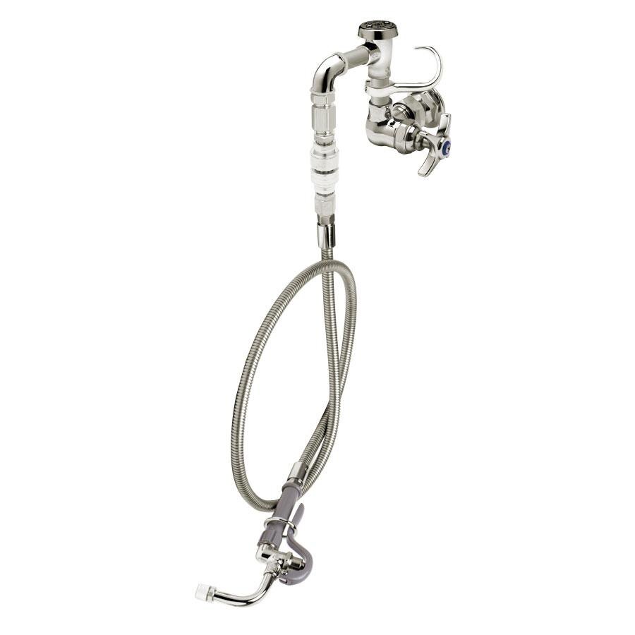 T&S PG1WREV Wall Mount Pet Grooming Faucet with Single Inlet, Angled