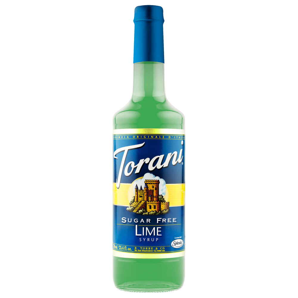 Torani 750 mL Sugar Free Lime Flavoring / Fruit Syrup