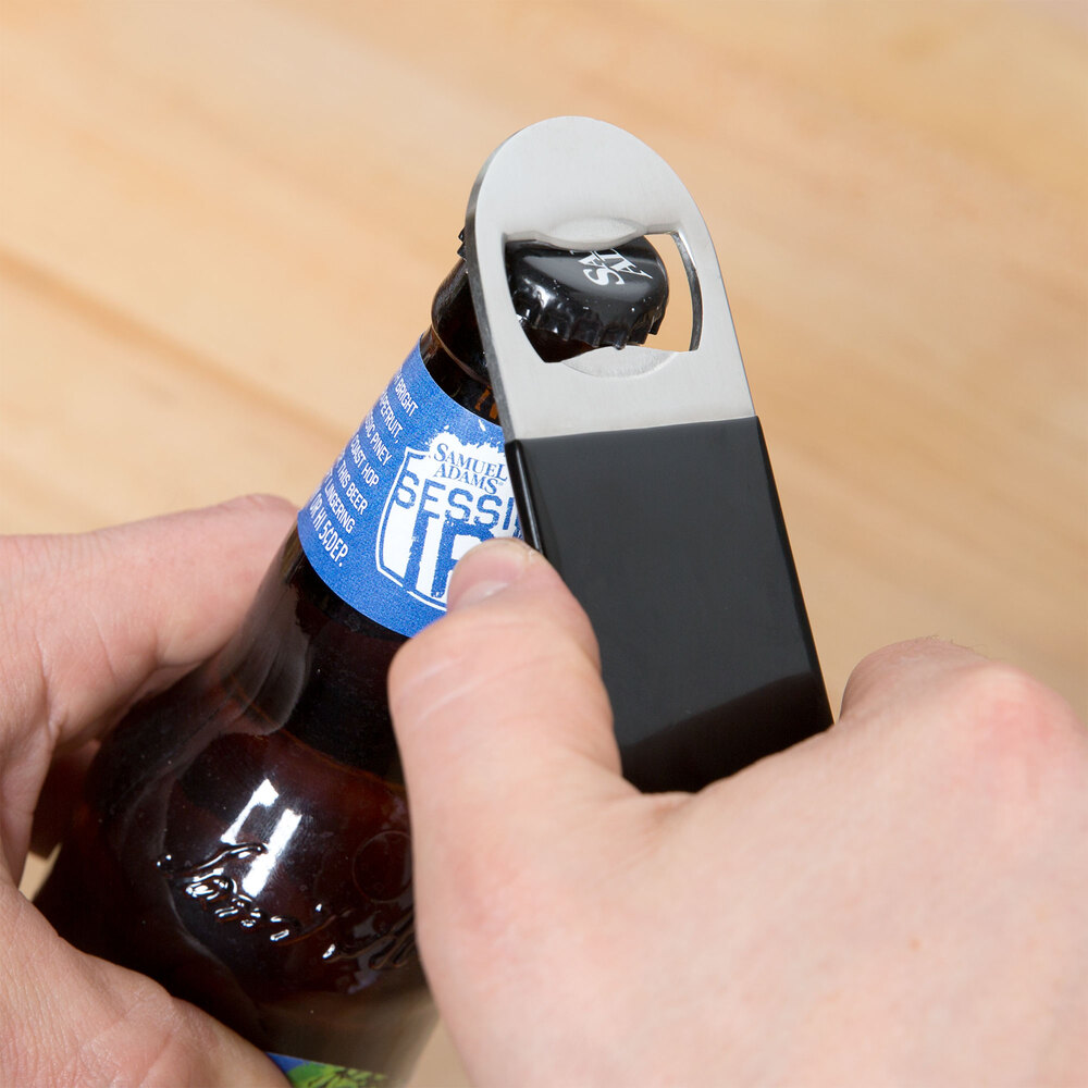 Black Flat Bottle Opener