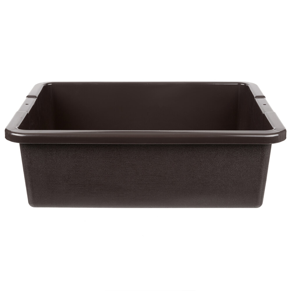 Rubbermaid 335192 Brown Plastic Bus Tub / Bus Box 21" x 17" x 7