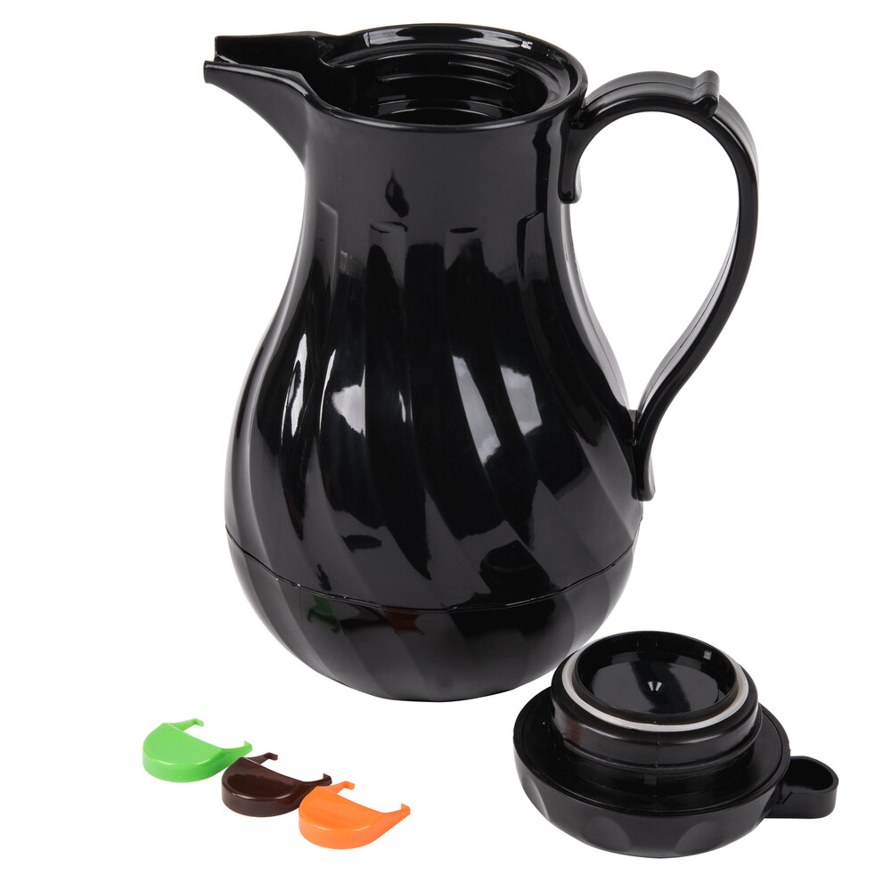 Choice VSW42K 1.24 Liter Black Swirl Thermal Coffee Server