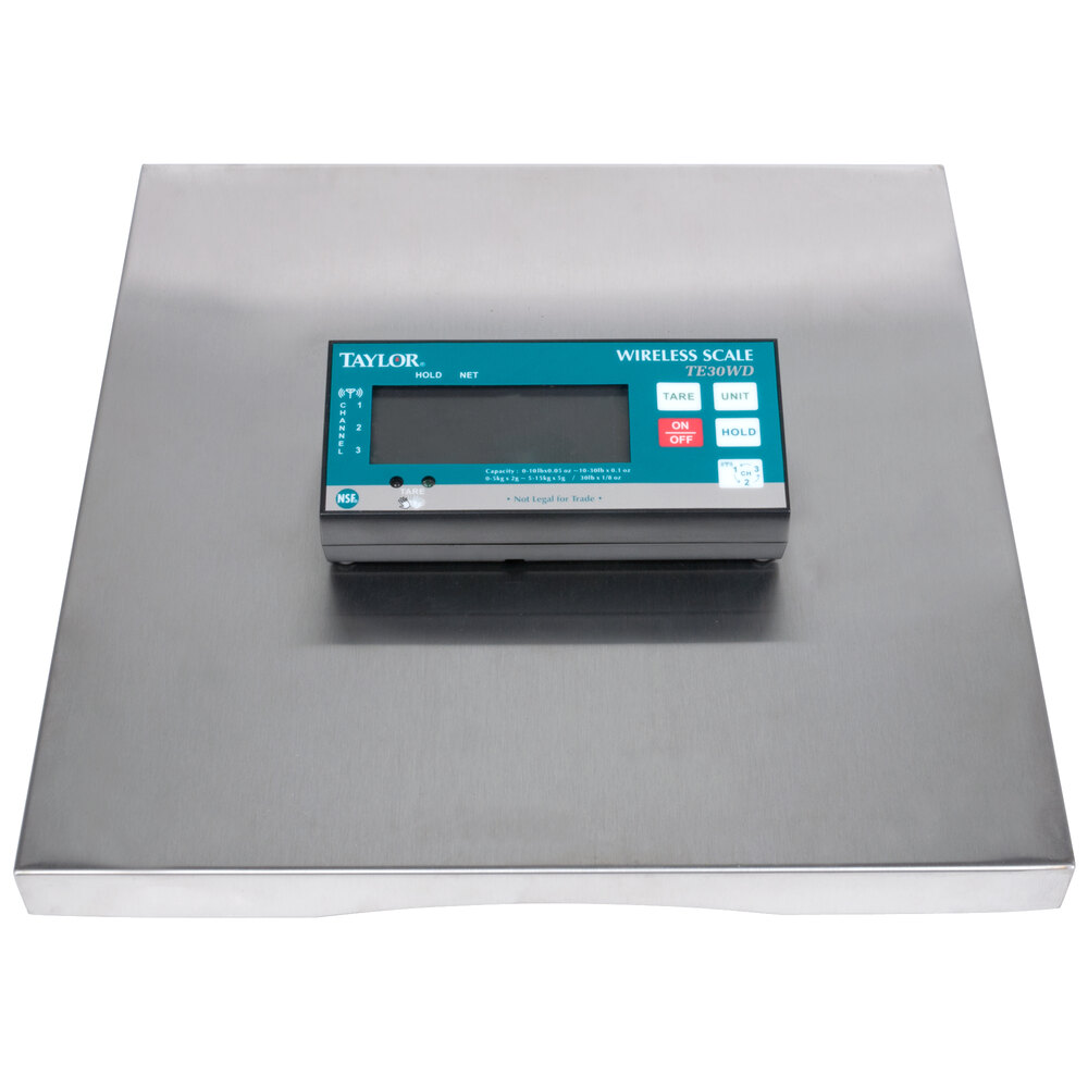 Taylor TE30WD 30 lb. Digital Portion Control Scale with Wireless Display