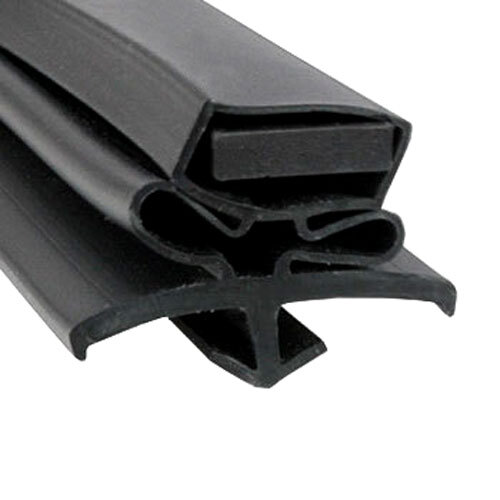 A close-up of a black rubber magnetic drawer gasket.