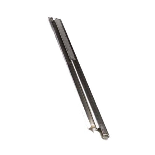 A metal piece of a long metal object with a metal bar.