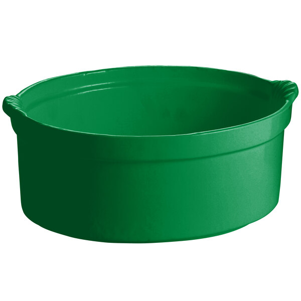 A green Tablecraft shell casserole bowl with handles.