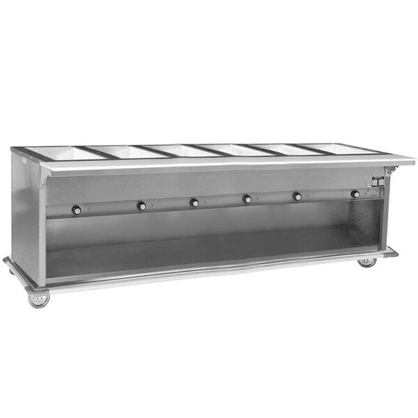 An Eagle Group stainless steel hot food table with an open well.