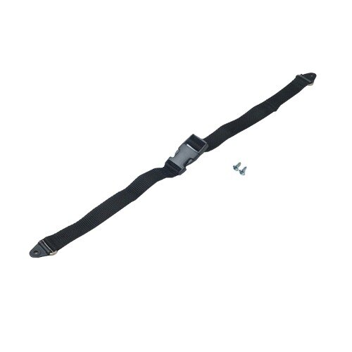 A black strap with a screw.