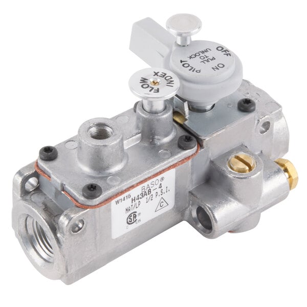 A brass Manifold Gas Valve with multiple ports.